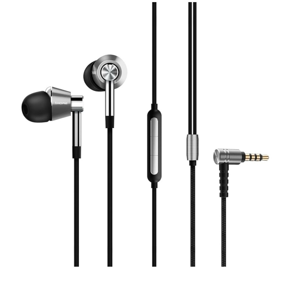 NWOT- Sleek Silver and Black In Ear Headphones with Metallic Accents - Picture 4 of 14
